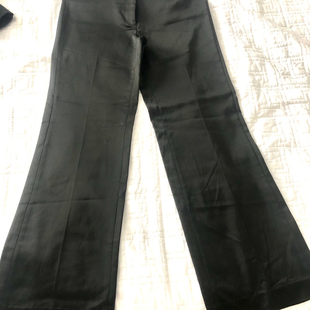 WHBM satin wide leg pants size 8